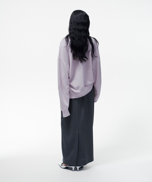 THINGS THAT MATTER(シングス ザット マター)の「ASYMMETRIC WRAP SKIRT / アシンメトリーラップスカート(スカート・レディース・グレー/ネイビー/サックスブルー・2/1)」の5枚目の写真