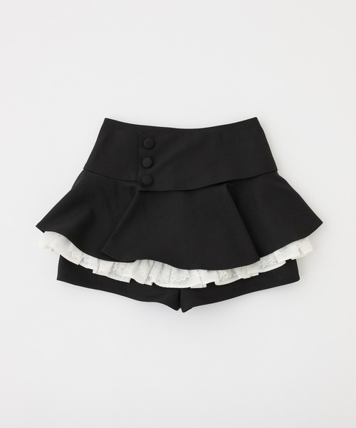 one after another NICE CLAUP(ワンアフターアナザーナイスクラップ)の「【SMサイズ展開】バックレースアップ/サイド釦レイヤードスカパン(スカート・レディース・ブラック/ネイビー系/ベージュ・MEDIUM/SMALL)」の21枚目の写真