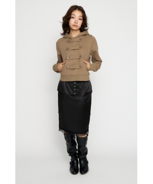 LAGUA GEM(ラグアジェム)の「CAMI DOCKING SATIN スカート(スカート・レディース・ブラック/カーキ/アイボリー・X-SMALL/SMALL/MEDIUM)」の18枚目の写真