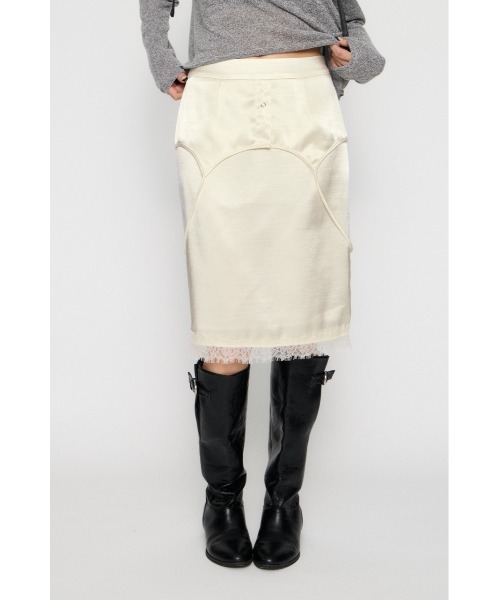 LAGUA GEM(ラグアジェム)の「CAMI DOCKING SATIN スカート(スカート・レディース・ブラック/カーキ/アイボリー・X-SMALL/SMALL/MEDIUM)」の8枚目の写真