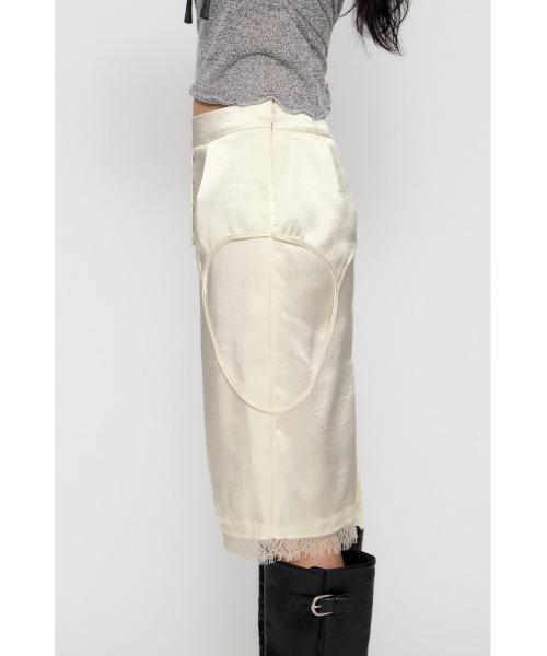 LAGUA GEM(ラグアジェム)の「CAMI DOCKING SATIN スカート(スカート・レディース・ブラック/カーキ/アイボリー・X-SMALL/SMALL/MEDIUM)」の11枚目の写真