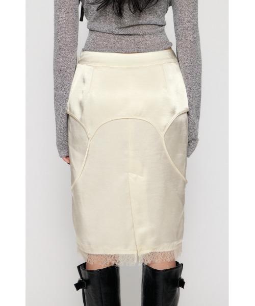 LAGUA GEM(ラグアジェム)の「CAMI DOCKING SATIN スカート(スカート・レディース・ブラック/カーキ/アイボリー・X-SMALL/SMALL/MEDIUM)」の12枚目の写真