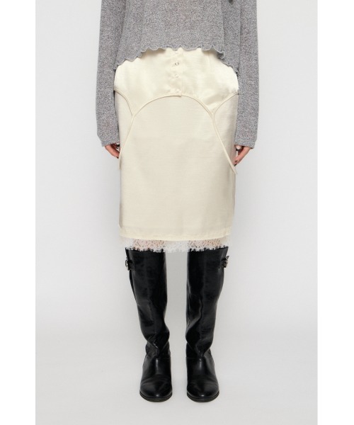 LAGUA GEM(ラグアジェム)の「CAMI DOCKING SATIN スカート(スカート・レディース・ブラック/カーキ/アイボリー・X-SMALL/SMALL/MEDIUM)」の7枚目の写真