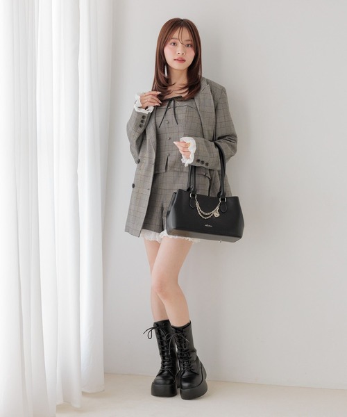 Heather(ヘザー)の「キャリーオンボストン 1074657(ボストンバッグ・レディース・ブラック/ブラウン/ピンク・ONE SIZE)」の4枚目の写真