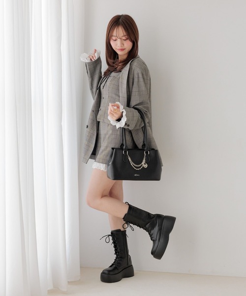 Heather(ヘザー)の「キャリーオンボストン 1074657(ボストンバッグ・レディース・ブラック/ブラウン/ピンク・ONE SIZE)」の6枚目の写真