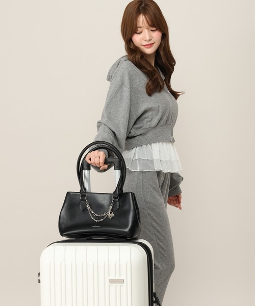 Heather(ヘザー)の「キャリーオンボストン 1074657(ボストンバッグ・レディース・ブラック/ブラウン/ピンク・ONE SIZE)」の11枚目の写真