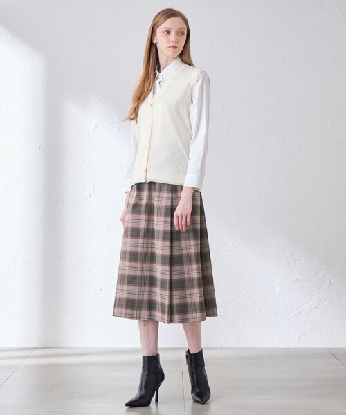 MACKINTOSH LONDON（マッキントッシュ ロンドン）の「クリアニットジレ（ベスト・レディース・ブラウン系その他4/オフホワイト・38）」の7枚目の写真