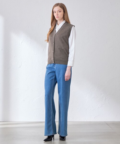 MACKINTOSH LONDON（マッキントッシュ ロンドン）の「クリアニットジレ（ベスト・レディース・ブラウン系その他4/オフホワイト・38）」の8枚目の写真