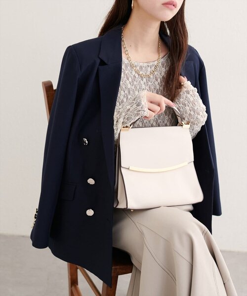 natural couture(ナチュラルクチュール)の「べこべこ金釦テーラージャケット(テーラードジャケット・レディース・ブラウン/ベージュ/ネイビー/その他1・FREE)」の3枚目の写真