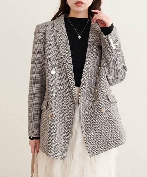 natural couture(ナチュラルクチュール)の「べこべこ金釦テーラージャケット(テーラードジャケット・レディース・ブラウン/ベージュ/ネイビー/その他1・FREE)」の5枚目の写真