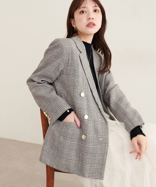 natural couture(ナチュラルクチュール)の「べこべこ金釦テーラージャケット(テーラードジャケット・レディース・ブラウン/ベージュ/ネイビー/その他1・FREE)」の7枚目の写真