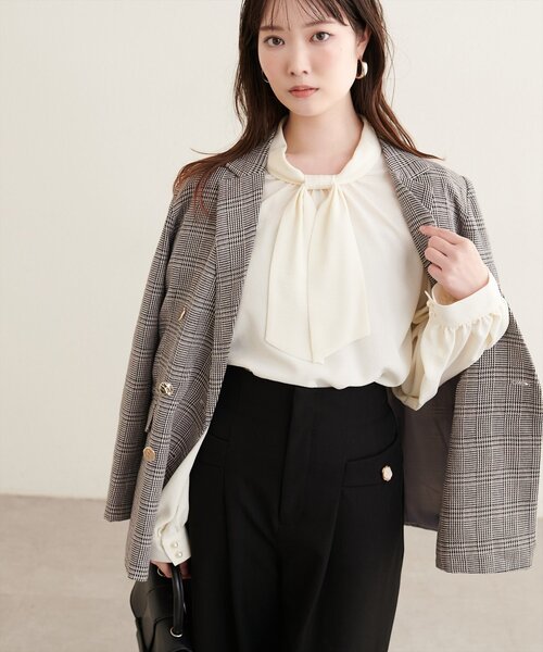 natural couture(ナチュラルクチュール)の「べこべこ金釦テーラージャケット(テーラードジャケット・レディース・ブラウン/ベージュ/ネイビー/その他1・FREE)」の10枚目の写真