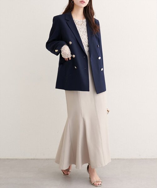natural couture(ナチュラルクチュール)の「べこべこ金釦テーラージャケット(テーラードジャケット・レディース・ブラウン/ベージュ/ネイビー/その他1・FREE)」の17枚目の写真