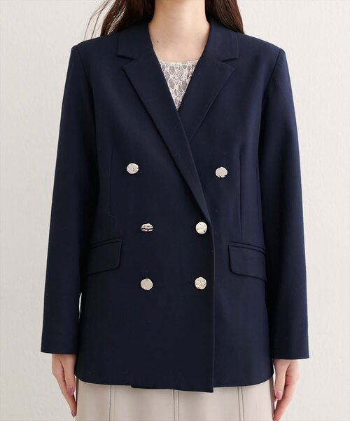 natural couture(ナチュラルクチュール)の「べこべこ金釦テーラージャケット(テーラードジャケット・レディース・ブラウン/ベージュ/ネイビー/その他1・FREE)」の18枚目の写真