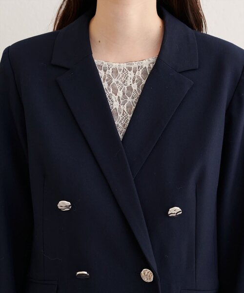 natural couture(ナチュラルクチュール)の「べこべこ金釦テーラージャケット(テーラードジャケット・レディース・ブラウン/ベージュ/ネイビー/その他1・FREE)」の21枚目の写真