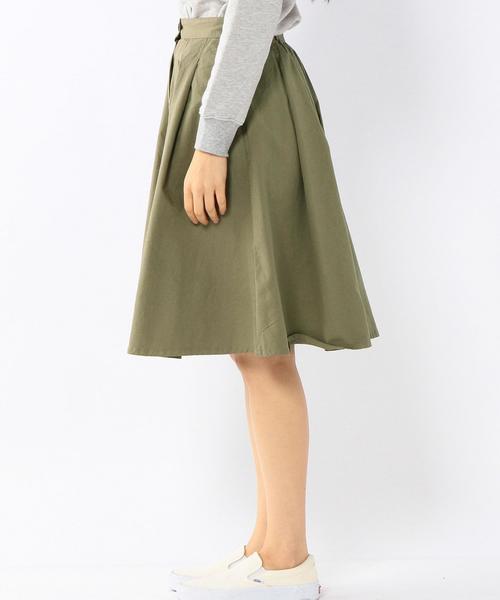 coen（コーエン）の「コットンツイルフレアスカート（スカート・レディース・オリーブ/ネイビー・LARGE/MEDIUM）」の5枚目の写真