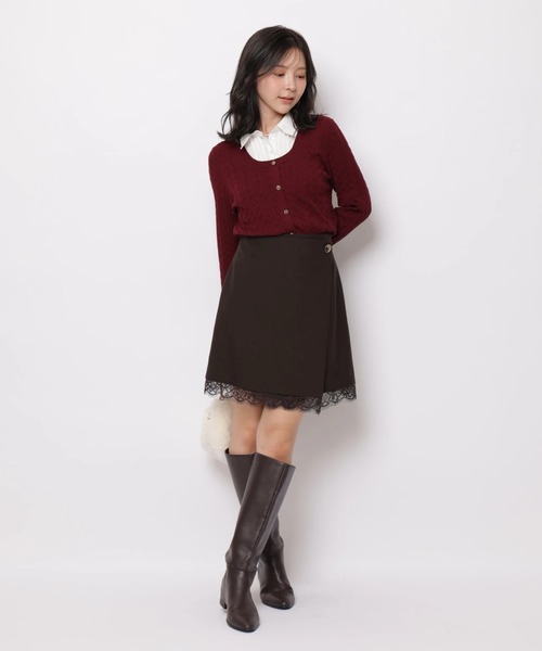 Apuweiser-riche(アプワイザーリッシェ)の「シャツドッキングUネックニット(ニット/セーター・レディース・ネイビー/ボルドー/ブラック系その他/グレイッシュベージュ・2)」の20枚目の写真