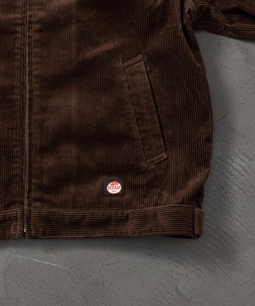 RED KAP（レッドキャップ）の「RED KAP/レッドキャップ 別注 SMU JK-22 SHORT LENGTH ジップアップ コーデュロイ ワークジャケット（ブルゾン・メンズ・ブラック/ベージュ/ブラウン/ネイビー/グリーン・MEDIUM/LARGE）」の10枚目の写真