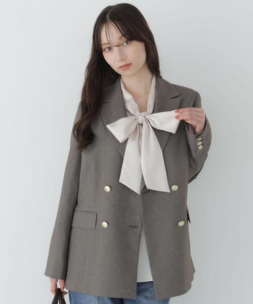 NATURAL BEAUTY BASIC（ナチュラルビューティーベーシック）の「リボンタイペプラムブラウス（シャツ/ブラウス・レディース・ベージュ/オフホワイト/ブルー・FREE）」の20枚目の写真