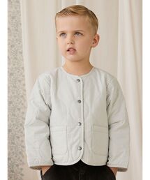 JAMIE KAY（ジェイミーケイ）の「【ベビー＆キッズ】キルトジャケット Fine Stripe Cloud/Bluegum（80～100cm）（ブルゾン）」