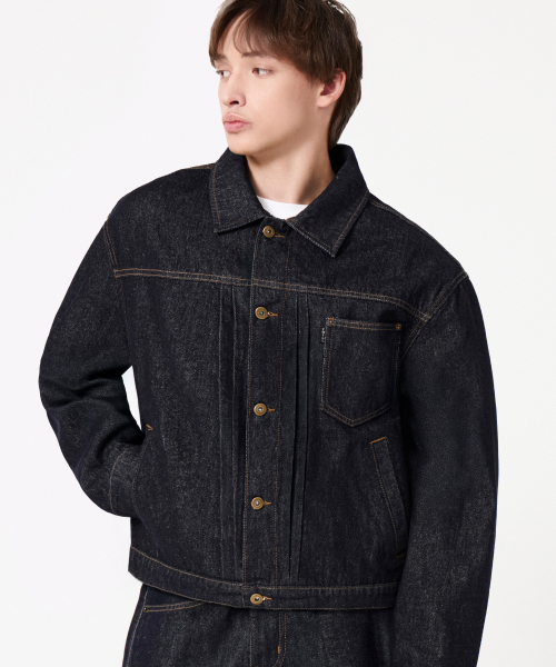 TRILLION（トリリオン）の「[ノンフェード] 12oz TYPE 1 デニムトラッカージャケット_インディゴ（デニムジャケット・メンズ・その他・MEDIUM/LARGE/X-LARGE）」の3枚目の写真