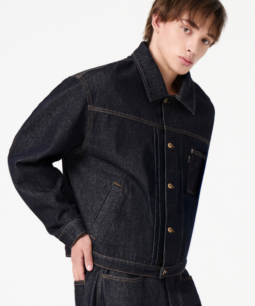 TRILLION（トリリオン）の「[ノンフェード] 12oz TYPE 1 デニムトラッカージャケット_インディゴ（デニムジャケット・メンズ・その他・MEDIUM/LARGE/X-LARGE）」の4枚目の写真