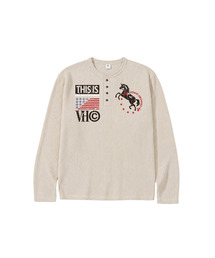 VTA VINTAGE ワッフルヘンリーネックロングスリーブ