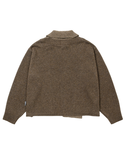 AJOBYAJO（アジョバイアジョ）の「Double Layered Turtleneck Cardigan [BROWN]（カーディガン/ボレロ・レディース・その他・MEDIUM/LARGE）」の5枚目の写真