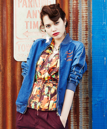 HYSTERIC GLAMOUR | LIVE IN HYSTERIC刺繍 スカジャン(ブルゾン)