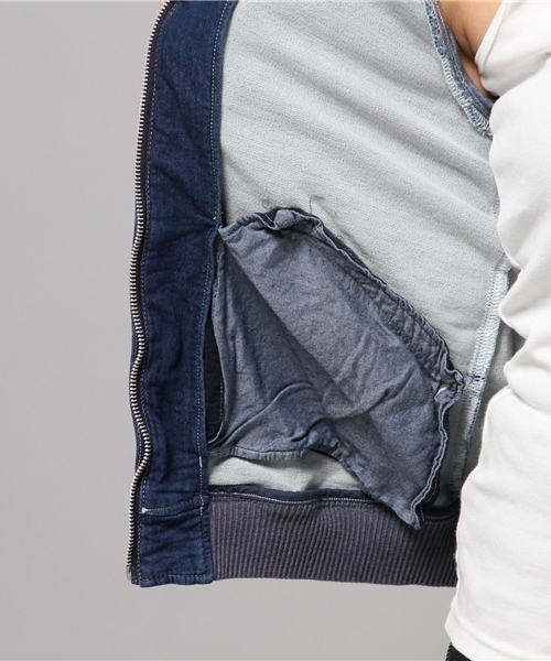 HYSTERIC GLAMOUR(ヒステリックグラマー)の「LIVE IN HYSTERIC刺繍 スカジャン(ブルゾン・レディース・インディゴブルー・MEDIUM/SMALL)」の7枚目の写真