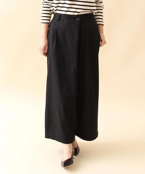 coen（コーエン）の「タックガウチョパンツ（その他パンツ・レディース・グレー/ブラック・MEDIUM/LARGE）」の2枚目の写真