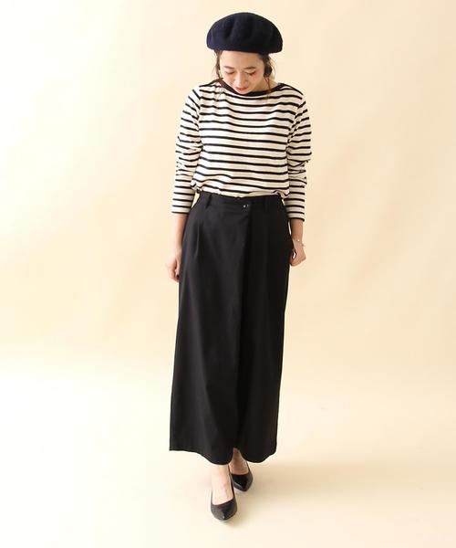 coen（コーエン）の「タックガウチョパンツ（その他パンツ・レディース・グレー/ブラック・MEDIUM/LARGE）」の6枚目の写真