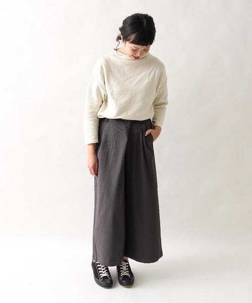 coen（コーエン）の「タックガウチョパンツ（その他パンツ・レディース・グレー/ブラック・MEDIUM/LARGE）」の7枚目の写真