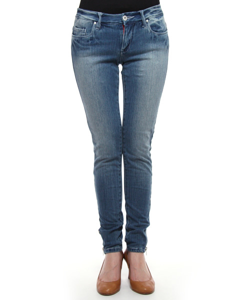 NANO universe(ナノユニバース)の「STUDS DENIM サイドジップ(デニムパンツ・レディース・インディゴブルー・24/25/26/27)」の1枚目の写真