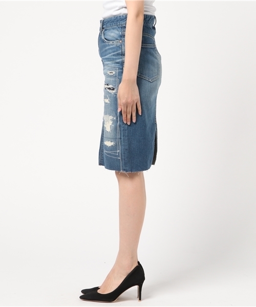 HYSTERIC GLAMOUR(ヒステリックグラマー)の「ZSR加工デニム タイトミディSK(スカート・レディース・インディゴブルー・27inch/25inch/24inch/26inch)」の3枚目の写真