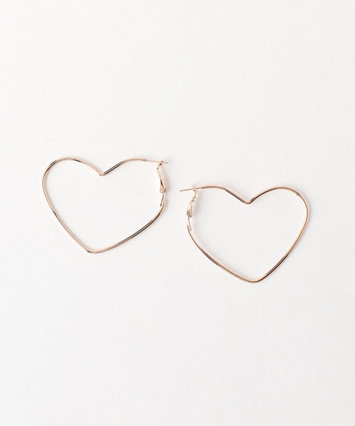 BEAUTY&YOUTH UNITED ARROWS(ビューティーアンドユースユナイテッドアローズ)の「BY メタルハート ビッグピアス ◆(ピアス(両耳用)・レディース・ゴールド/ピンク・FREE)」の2枚目の写真