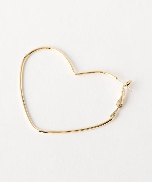 BEAUTY&YOUTH UNITED ARROWS(ビューティーアンドユースユナイテッドアローズ)の「BY メタルハート ビッグピアス ◆(ピアス(両耳用)・レディース・ゴールド/ピンク・FREE)」の4枚目の写真