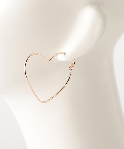 BEAUTY&YOUTH UNITED ARROWS(ビューティーアンドユースユナイテッドアローズ)の「BY メタルハート ビッグピアス ◆(ピアス(両耳用)・レディース・ゴールド/ピンク・FREE)」の7枚目の写真
