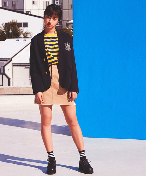 WEGO(ウィゴー)の「WEGO/サイドラインチノタイトミニスカート(スカート・レディース・ベージュ・FREE)」の8枚目の写真