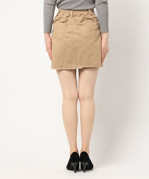 WEGO(ウィゴー)の「WEGO/サイドラインチノタイトミニスカート(スカート・レディース・ベージュ・FREE)」の3枚目の写真