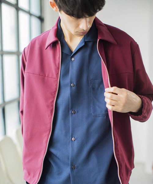 WEGO(ウィゴー)の「WEGO/ストレッチスイングトップ(ブルゾン・メンズ・ブラック/ワイン/ライトグレー・SMALL/MEDIUM/LARGE)」の8枚目の写真