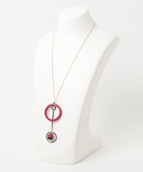 22 OCTOBRE(ヴァンドゥ-オクトーブル)の「カラーネックレス(ネックレス・レディース・ホワイト/ピンク/ブルー・FREE)」の4枚目の写真