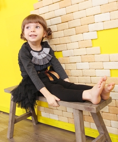 Rora（ローラ）の「ルリ チュチュ 黒 スカッツ（スカート・キッズ・ブラック/ネイビー・100cm/110cm/120cm/130cm/90cm/90㎝/140cm）」の8枚目の写真