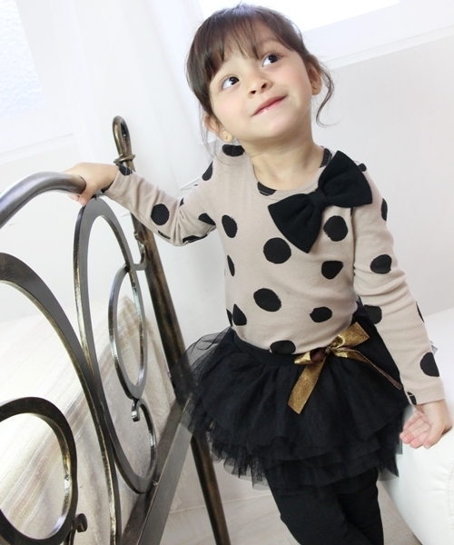 Rora（ローラ）の「ルリ チュチュ 黒 スカッツ（スカート・キッズ・ブラック/ネイビー・100cm/110cm/120cm/130cm/90cm/90㎝/140cm）」の10枚目の写真