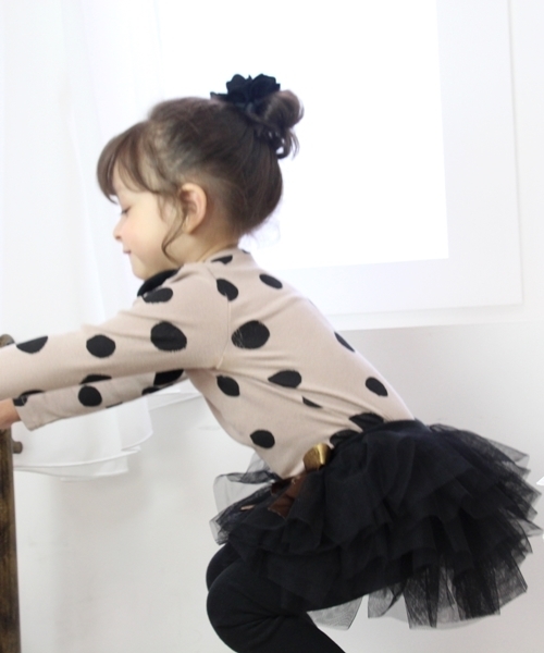 Rora（ローラ）の「ルリ チュチュ 黒 スカッツ（スカート・キッズ・ブラック/ネイビー・100cm/110cm/120cm/130cm/90cm/90㎝/140cm）」の14枚目の写真