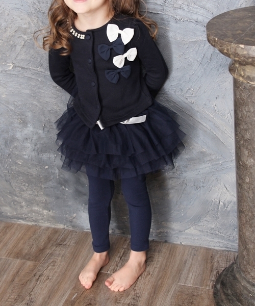 Rora（ローラ）の「ルリ チュチュ 黒 スカッツ（スカート・キッズ・ブラック/ネイビー・100cm/110cm/120cm/130cm/90cm/90㎝/140cm）」の4枚目の写真