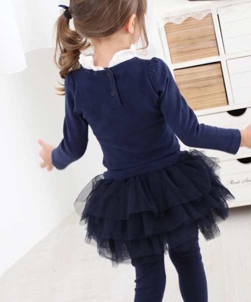 Rora（ローラ）の「ルリ チュチュ 黒 スカッツ（スカート・キッズ・ブラック/ネイビー・100cm/110cm/120cm/130cm/90cm/90㎝/140cm）」の20枚目の写真