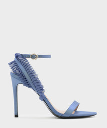ラッフルディテールアンクルストラップサンダル / RUFFLE DETAIL ANKLE STRAP SANDALS