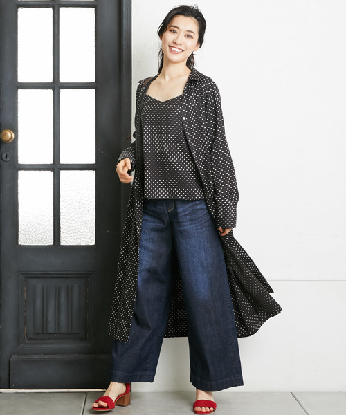 RIVE DROITE（リヴドロワ）の「フラワードットスキッパーワンピース（ワンピース・レディース・ブラック/イエロー・FREE）」の3枚目の写真