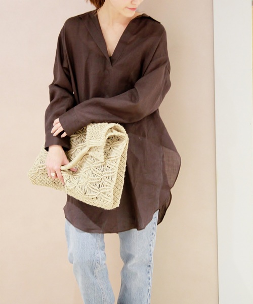 Plage プラージュ V/N チュニック キャメル サイズ38 plage